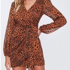 Forever 21 Brown/Black Animal Print Dress